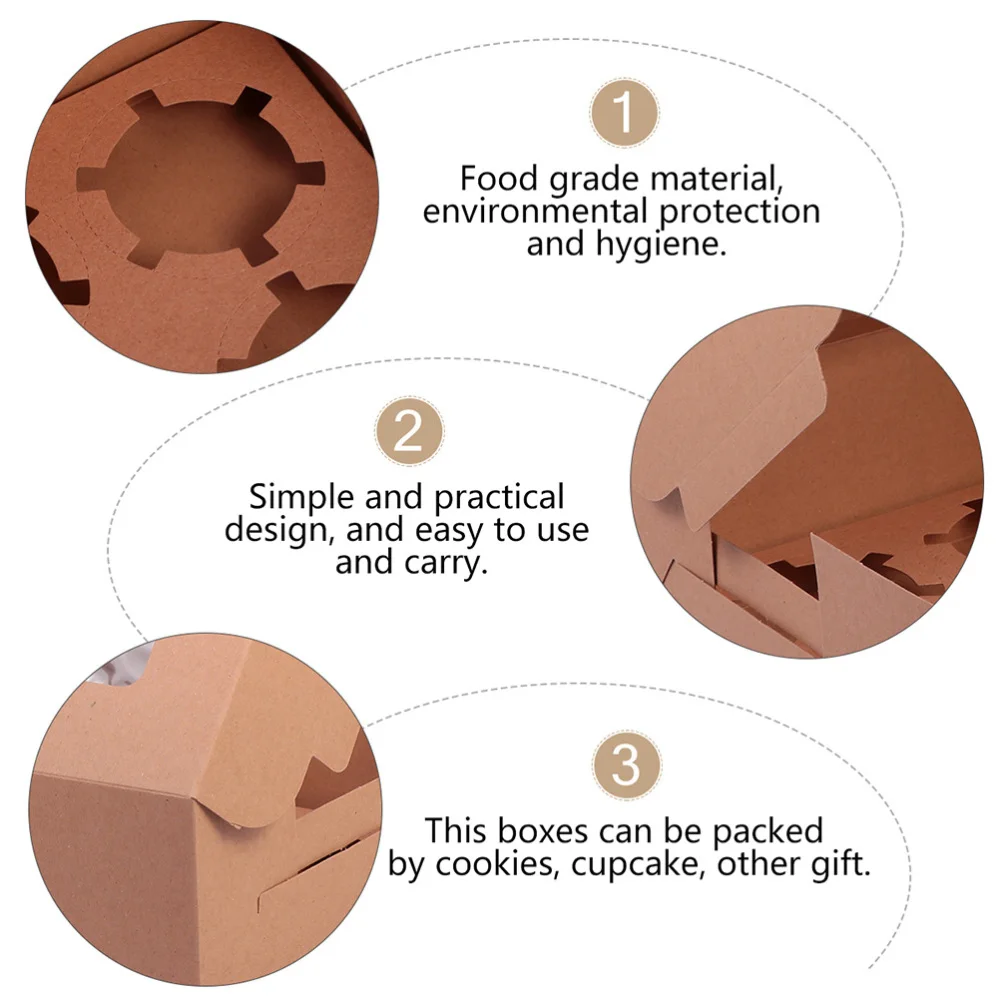 

30pcs Paper Cake Wrapping Containers Cupcake Packing Boxes (Assorted Color)