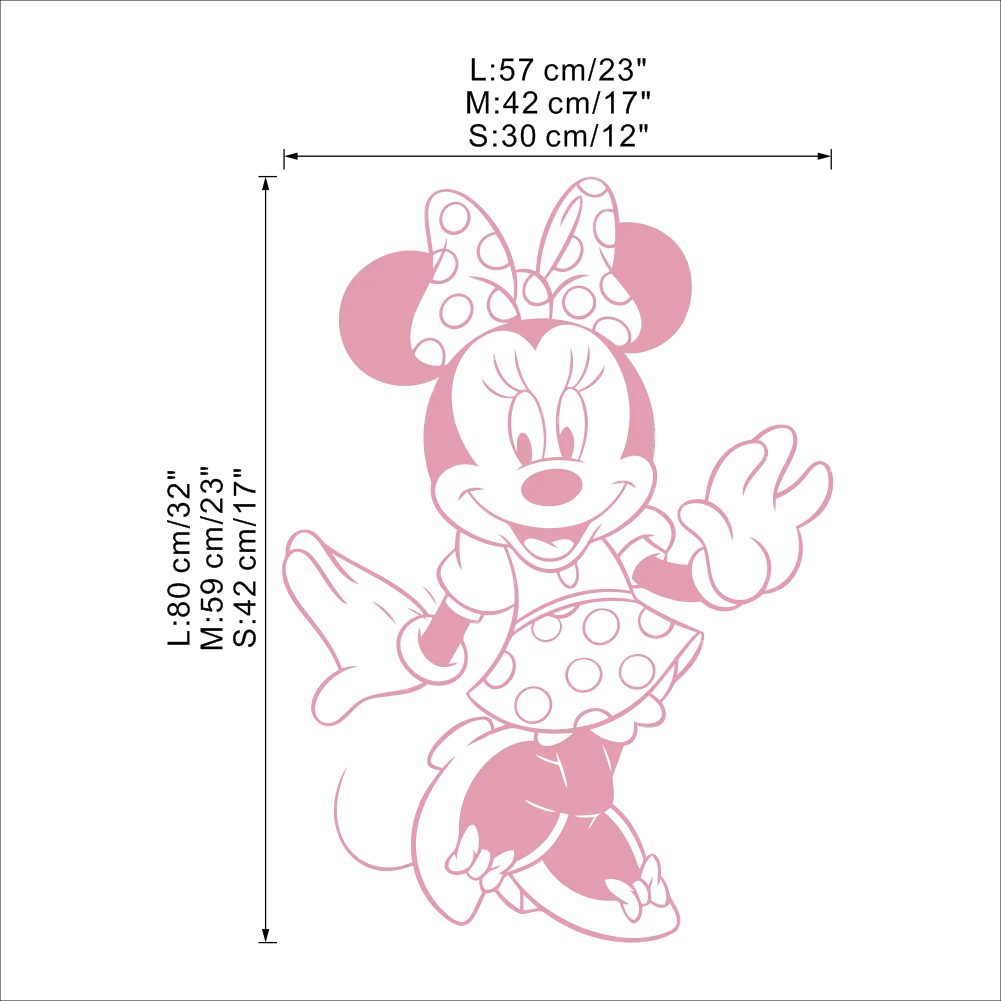 Наклейка на стену в виде Минни Маус | Дом и сад