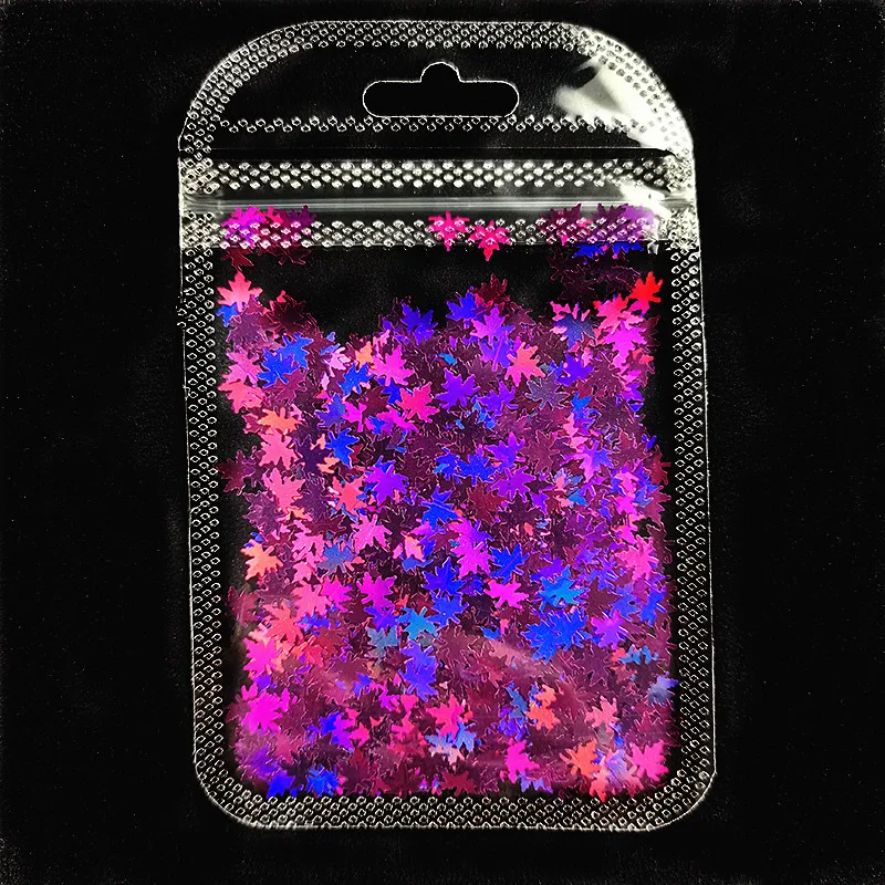 

3 g/set Sequins DIY 3D Nail Art Decorations Shiny Leaf Shape Glitter Micro Flakes Acrylic Holographic Gold Polish Manicure