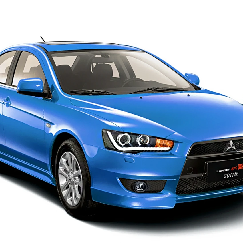 VLAND завод для автомобильных фар для Lancer светодиодный головной фонарь 2010 2011 2012 для Evo X головной свет с поворотным сигналом+ глаза ангела