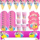 82 шт.лот Disney крестильное платьице для малышей платье принцессы 20 человек вечерние набор одноразовой посуды вечерние поставок чайная чашка пластины баннер салфетка Вечерние