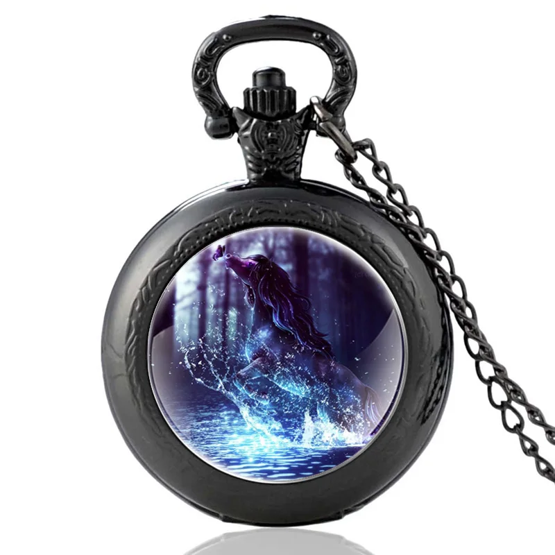 Классические дизайнерские винтажные кварцевые карманные часы с изображением