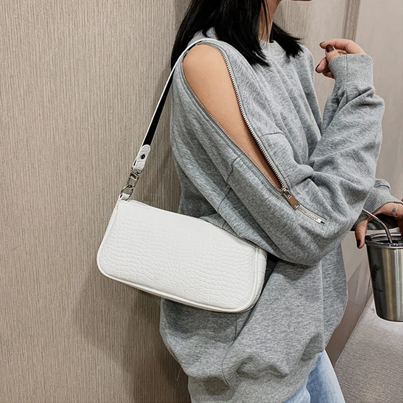 

Messenger Handbags Retro Alligator Pattern For Women Shoulder Bags New Luxury PU Leather Ladies Casual Crossbody Bag Purse Bolsa