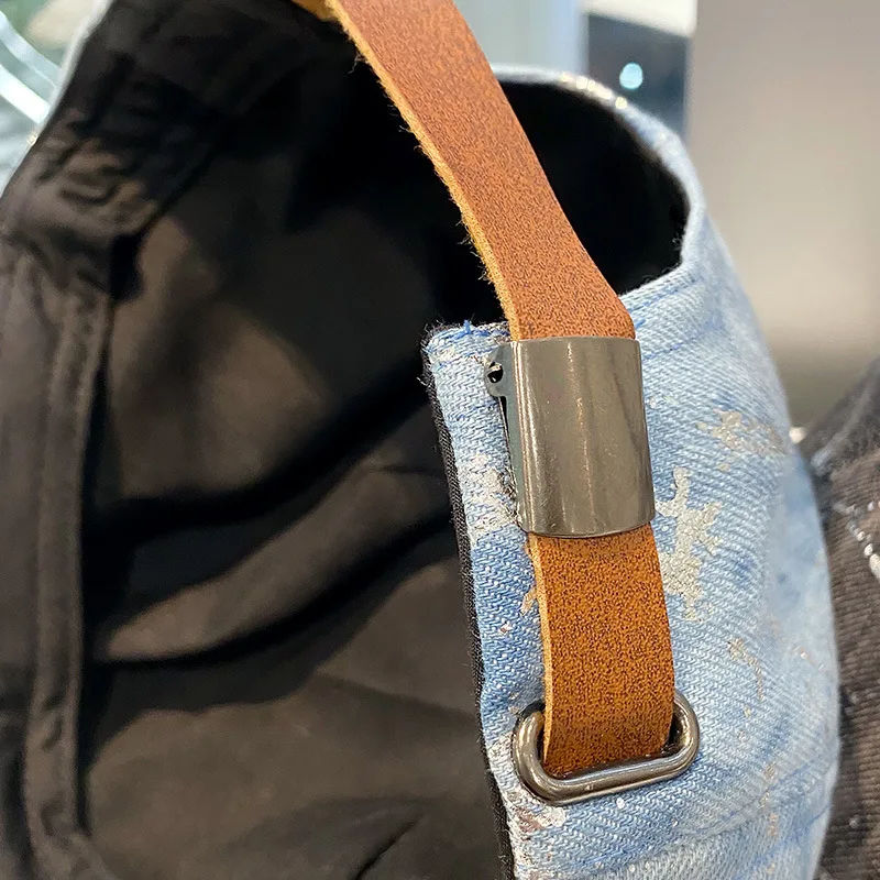 

Korean Fashion Printing Breathable Adjustable Casual Women's Beret Casual Outing Travel Painter Artist Hat Chapeau Femme