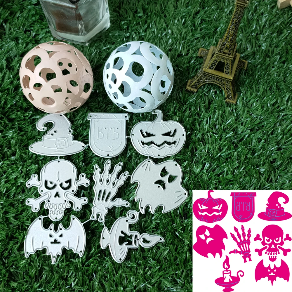

Halloween set metal cutting mold paper handicrafts Christmas gifts, scrapbook cards DIY new decoration