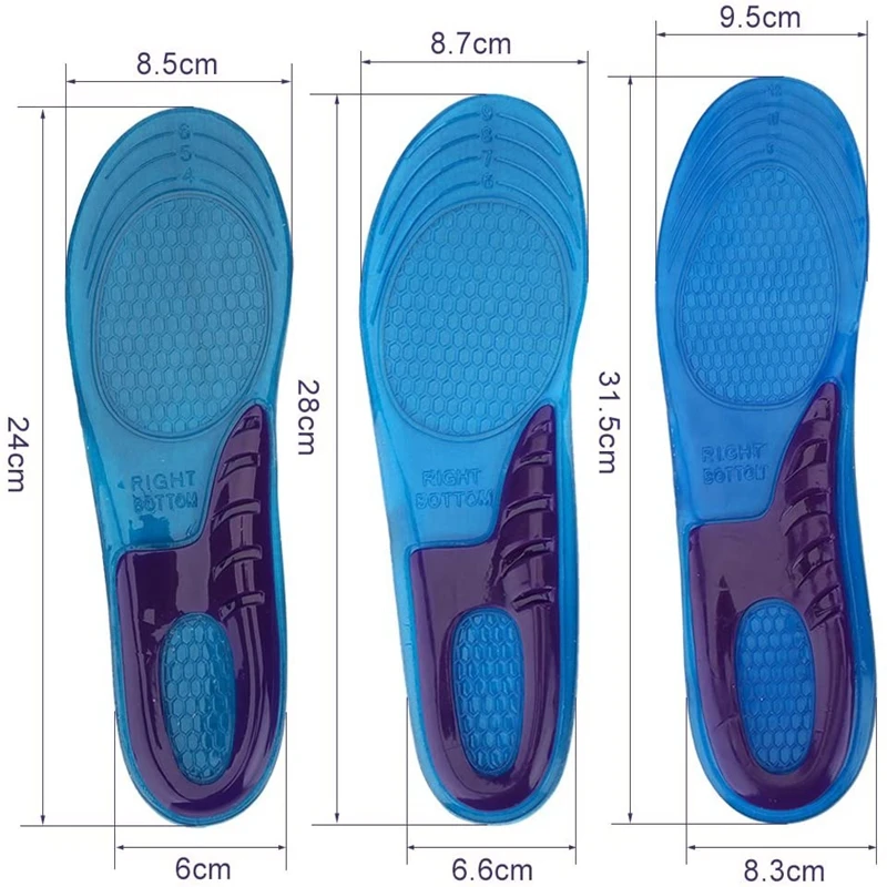 1 pair Orthotic Arch Support  and Foot Pain Massaging Silicone Gel Soft Sport Shoe Insole Pad For Man Women insoles Anti-Shock