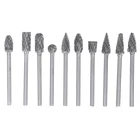10 шт. Шлифовальная головка из вольфрамовой стали 3*6 мм Мини карбидные шлифовальные сверла абразивные сверла с коробкой Обрезка Резьбовая головка для вращающегося инструмента Dremel