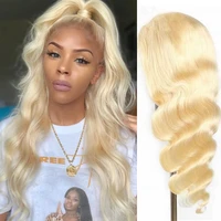 body wave blonde lace front human hair wigs for women