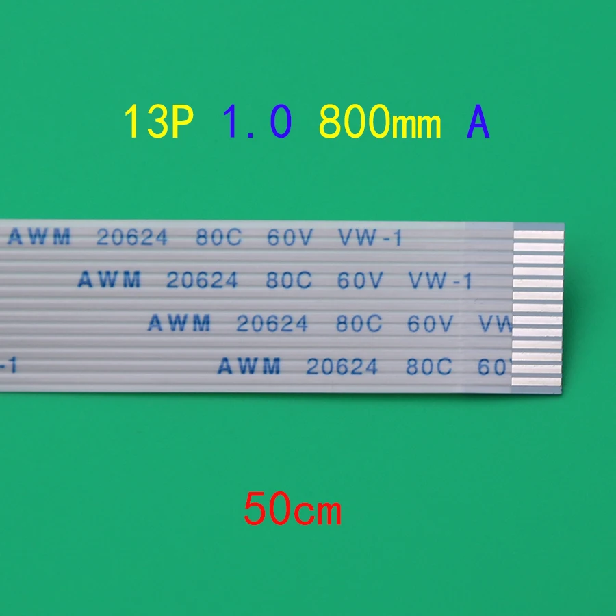 2 шт. FFC FPC плоский гибкий кабель 1 мм Шаг 13 pin длина вперед 800 ленточный AWM 20624 80C 60 в VW