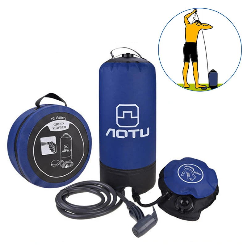 11L надувной мешок для душа с ножной насос Давление купальный сумки воды из ПВХ