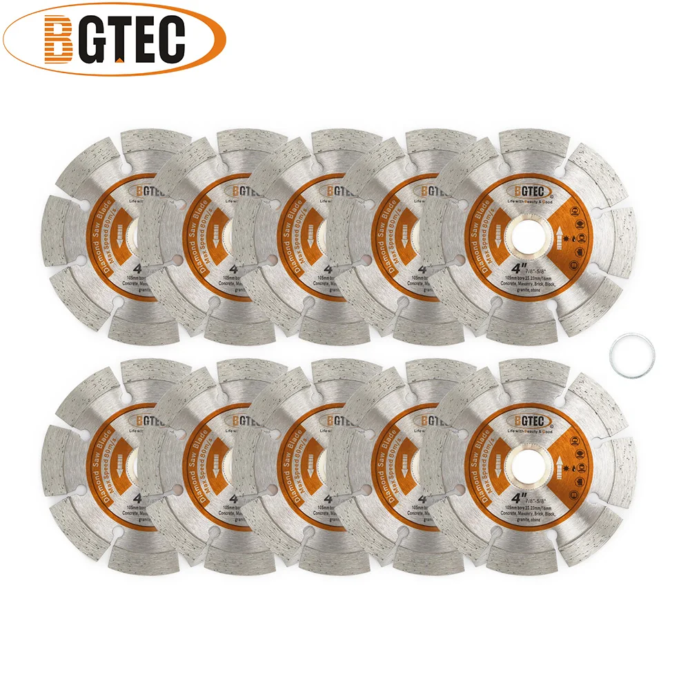 

Дисковый пильный диск BGTEC для гранита, мрамора, плитки, бетона, 10 шт., 100 мм