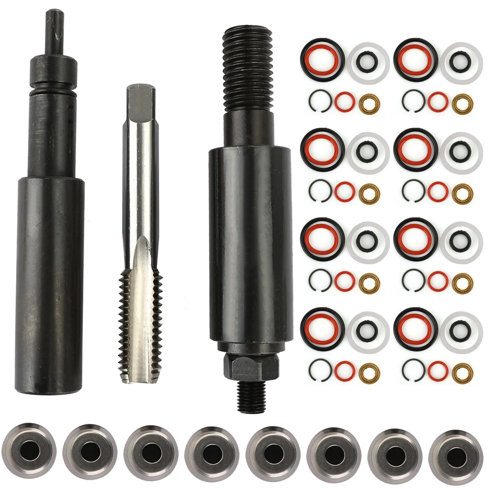 

Topteng Fule Injector Sleeve Cup Removal Tool Install Kit For Ford 2003-2010 AB-E721-60TK 3302 For NAVISTAR/INTL engines