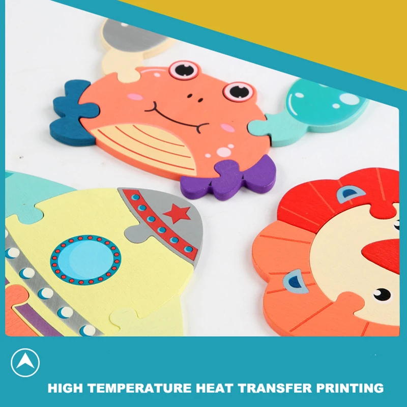 

Wooden Toys 3D Puzzle Jigsaw Board Montessori Toys for Children Kids Baby Early Educational Brain Teaser Animal Cartoon Puzzle