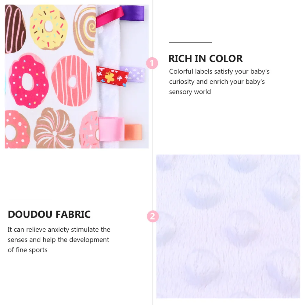 

Baby Colorful Tag Blanket Appease Towel for Newborn Toddlers