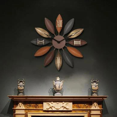 

Retro nostalgic craft European clock clock mute movement living room personalized creative wall clock