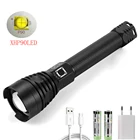 Мощный Алюминиевый светодиодный фонарик XHP90, фонарь с аккумулятором и зумом, походный уличный светильник с USB-зарядкой