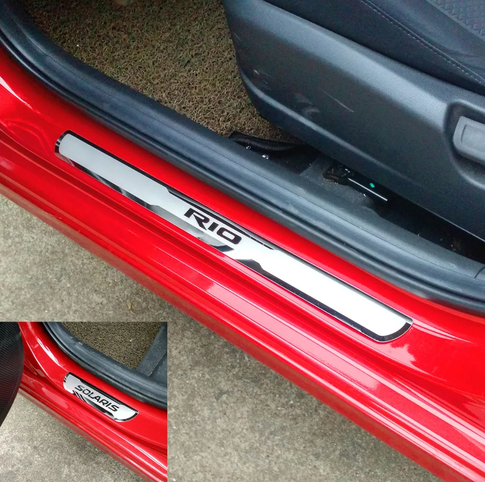 Наклейка на дверной порог RIO Накладка из нержавеющей стали для европейской Kia Rio