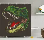 Занавеска для душа с динозавром, агрессивная, T-Rex насадка, красочная, ручная роспись, стиль юрского периода, водонепроницаемая, занавеска для ванной из полиэстера s