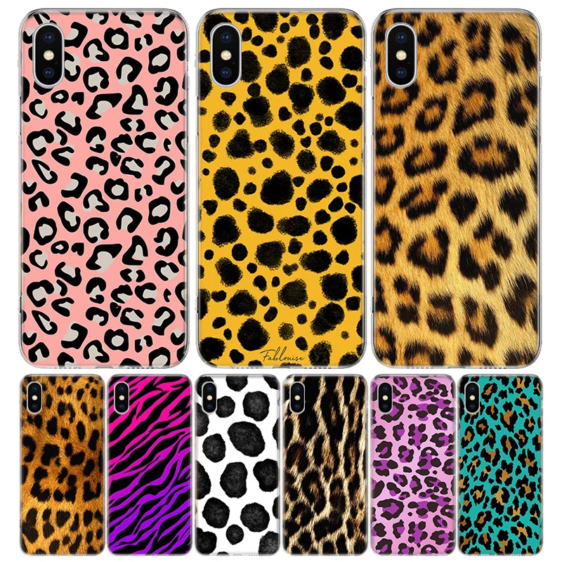 

Fashion Sexy Leopard Print Silicon Call Phone Case For Apple iPhone 11 13 14 Pro Max 12 Mini 7 Plus 6 X XR XS 8 6S SE 5S Cover