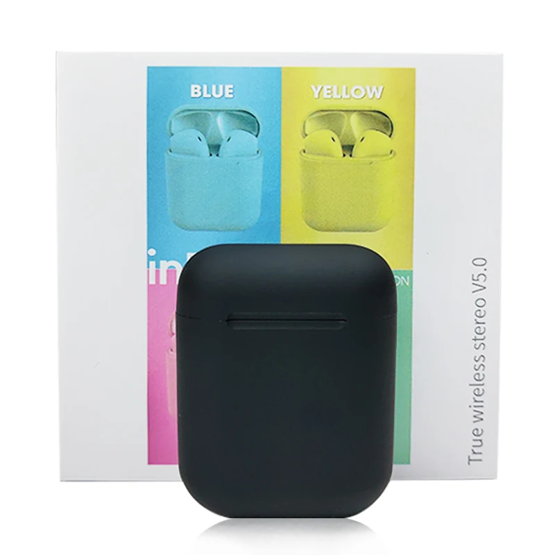 Macaron-Black I11 i9s i7mini Tws Беспроводная bluetooth-гарнитура HD стерео V5.0 беспроводная гарнитура в уши с зарядной подставкой для всех смартфонов - Цвет: Macaron-Black