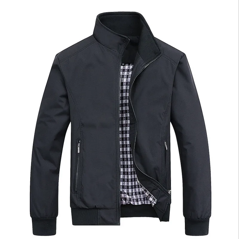 black Spring New print Men's Bomber Zipper Jacket Male Casual Streetwear Hip Hop Slim Fit Pilot Coat Men Clothing Asian size 5XL - Цвет: black
