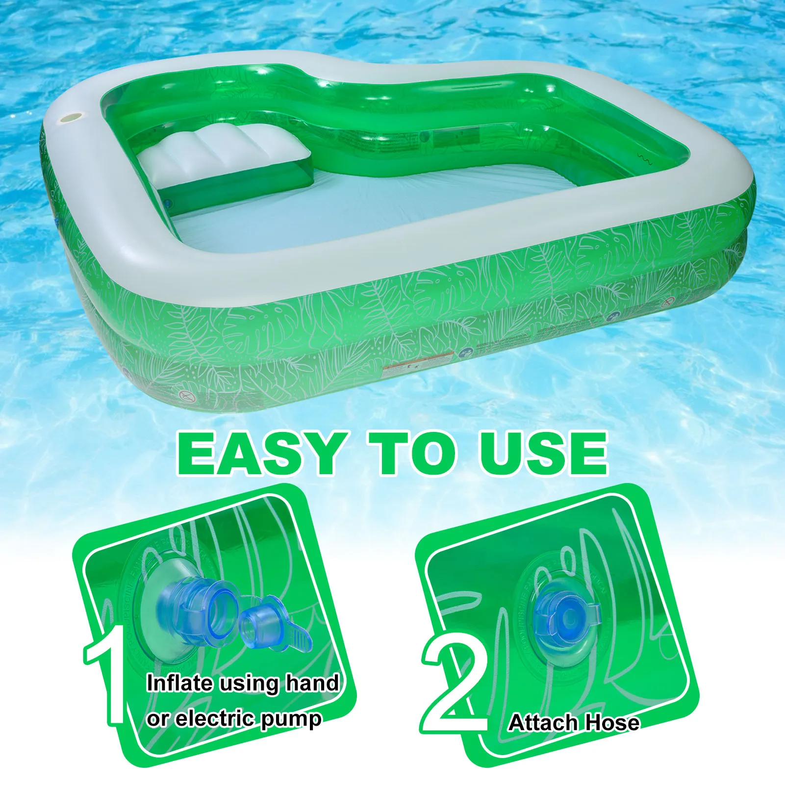 

Inflatable Swimming Pool Child Entertainment Pool Family Lounge Pool Outdoor Large Swimming Pool Kids Wading Pool Toy