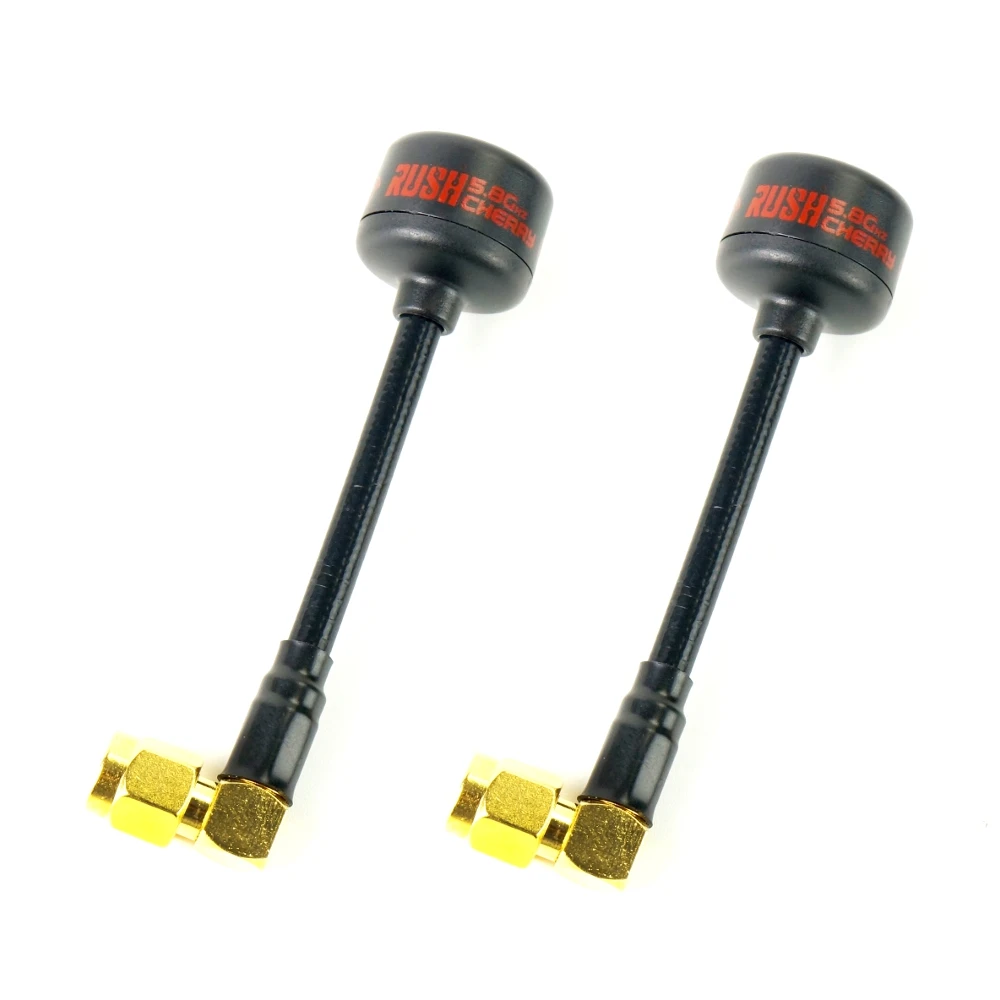 2 шт. Rush Cherry 1.2dBi 5 8 ГГц RHCP LHCP SMA прямой угол FPV гоночная антенна для