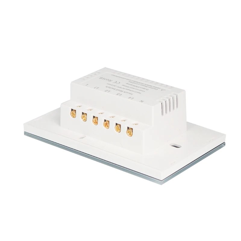 WIFI сенсорный светильник настенный выключатель Золотое стекло синий светодиод