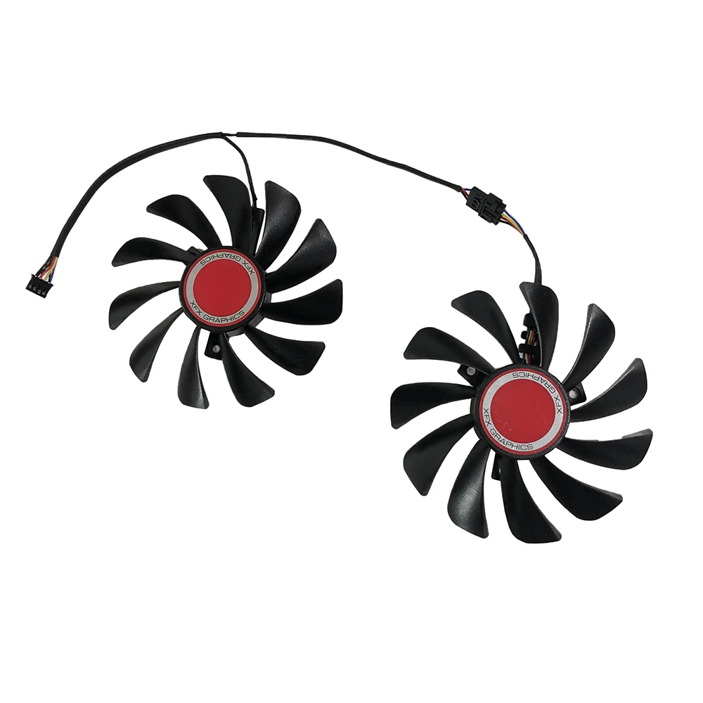 2pcs/Set 85/95MM FDC10U12S9-C CF1010U12S CF9010H12S XFX RX580 GPU Cooler Fan For HIS RX 590 580 570 Graphics Card Replace