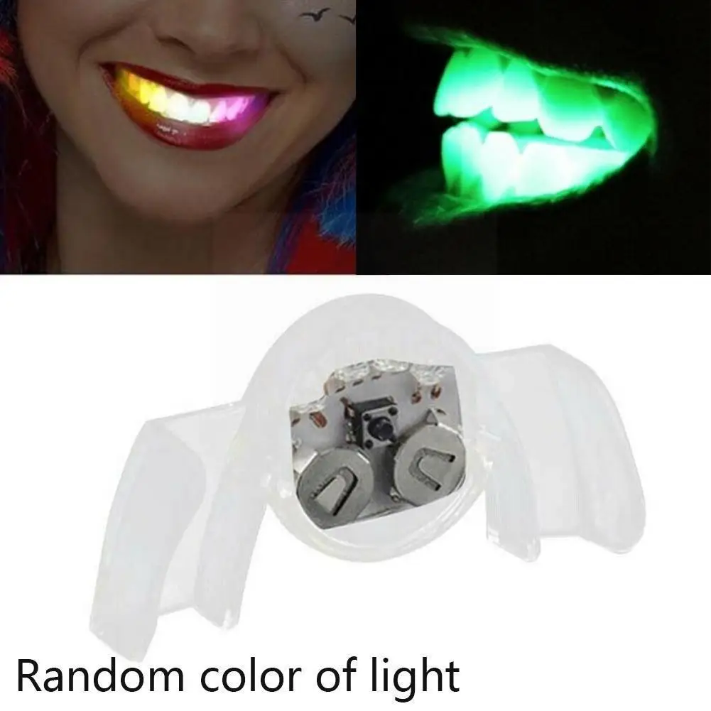 

1pcs Led Glow Mouth Braces Children Adults Funny Toys Festival Halloween Party Props Carnival Supplies Color Tricky Random L2D3
