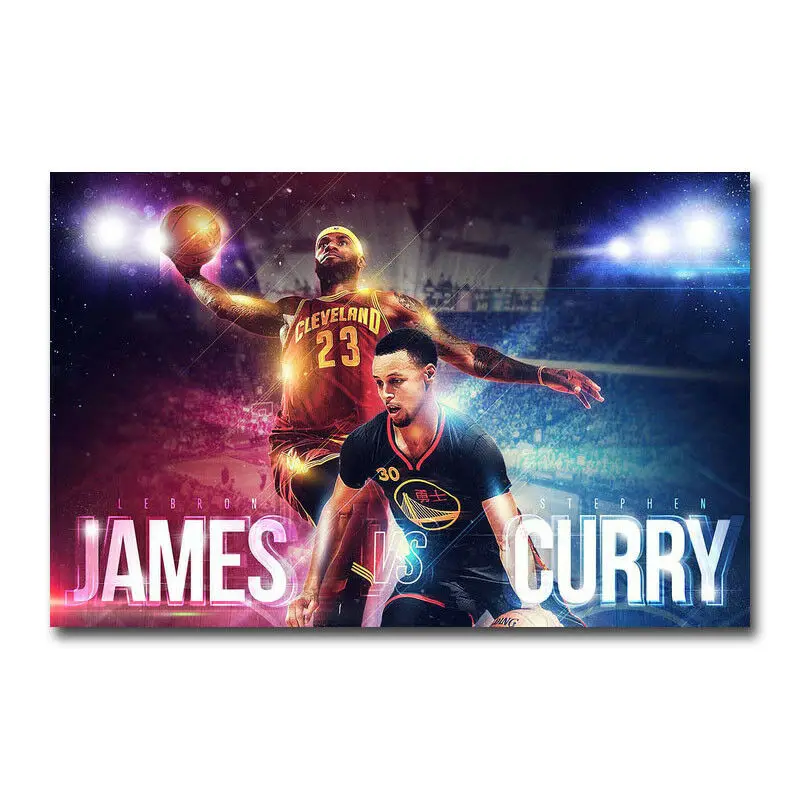 Футболка с надписью LeBron James VS Стефен Карри Баскетбол звезда шелковая ткань