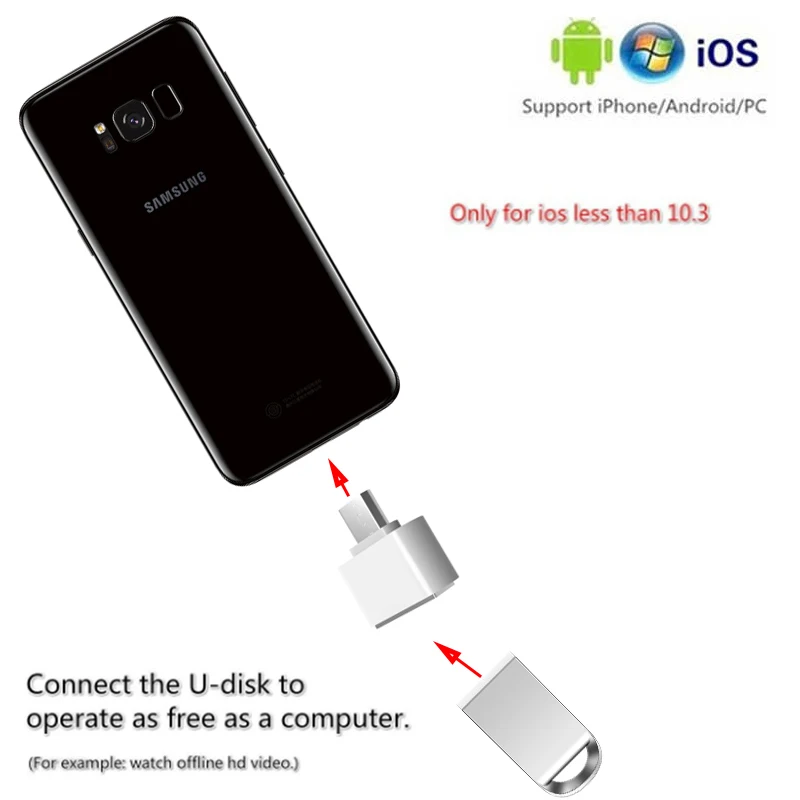 Мини usb флеш-накопитель, металлический USB 3,0, 32 ГБ, 64 ГБ, 128 ГБ, флешка, 16 ГБ, флеш-накопитель, u диск, флеш-карта памяти, бесплатный usbконвертер