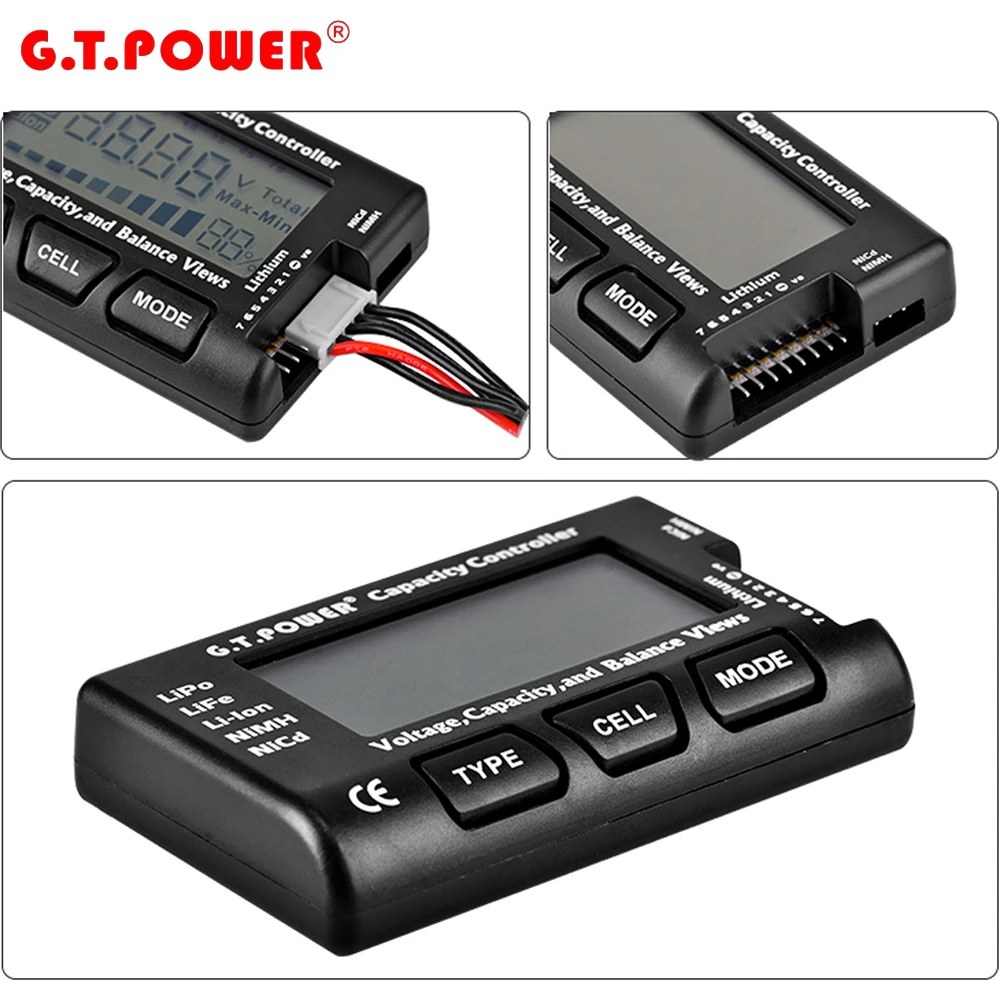 1 шт. G.T.Power 2-7S цифровой тестер емкости аккумуляторов для RC LiPo LiFE Li-Ion NiMH Nicd Батарея