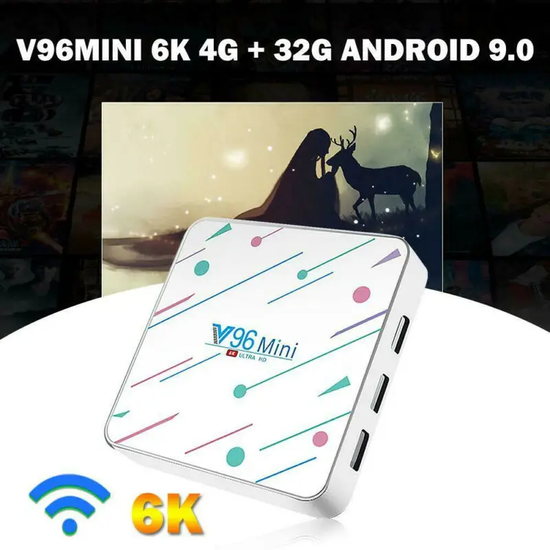 V96 6K Android 9,0 Smart tv телеприставка 4G+ 32/64/128G WiFi BT tv Box медиаплеер US/UK/EU/AUPlug