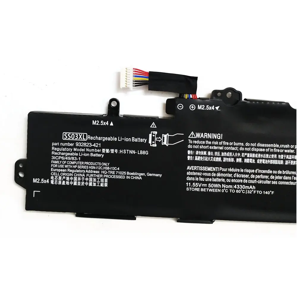 Оригинальный аккумулятор SS03XL для ноутбука HP EliteBook 735 745 830 840 846 G5 G6 MT44 MT45 ZBook 14U HSTNN-LB8G