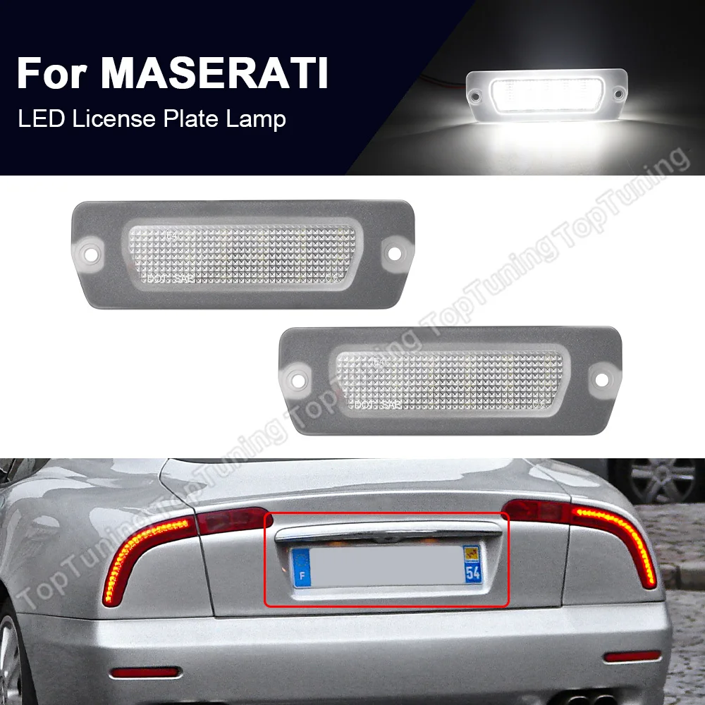 

1Pair For Maserati 4200/GT Granturismo LED License Plate Light Number Plate Lamp OEM #:198231