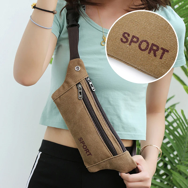 Забавная поясная сумка для мужчин повседневный прочный холщовый кошелек на пояс