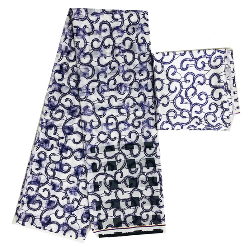 

Hot sale Gahna grid style satin silk fabric with organza ribbon African wax design high quality 4+2yards for wedding party cloth