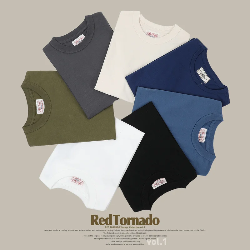 

Jersey Crewneck Cotton T-Shirt Solid Men's Short-Sleeve Tee Shirts