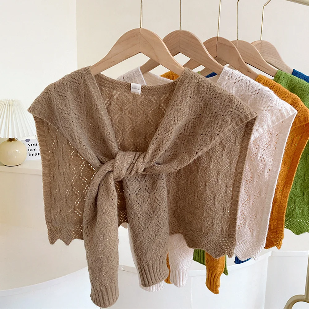 

2022 Knit Blouse Shirt Fake Collars for Women False Collar Ladies Half Shirt Detachable Collar Neckwear Accessories