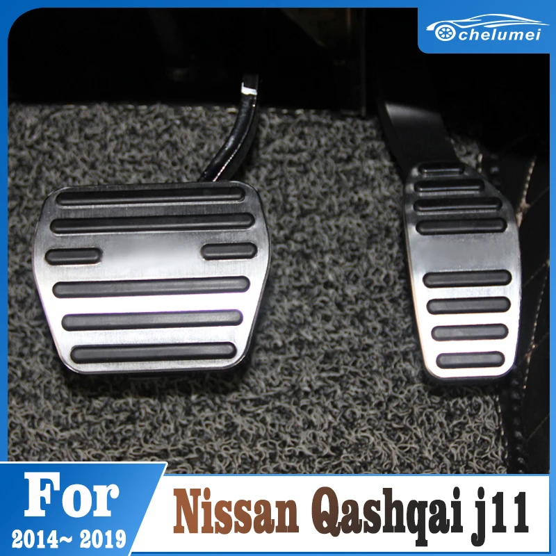 

Aluminum Alloy Car Pedals Cover Fuel Brake Footrest Pads Plate Shell For Nissan Qashqai j11 2014-2016 2017 2018 2019 Accessories