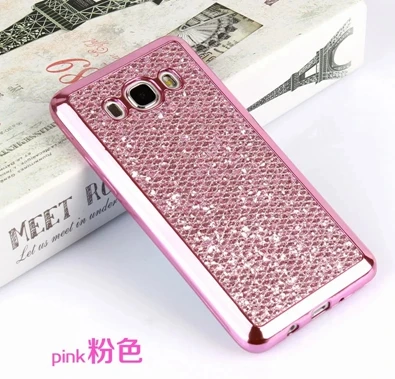 Pink С сияющими блестками задняя крышка чехол для Samsung Galaxy J3, J5, J7 года A3 A5 A7 J1 S8 плюс S6 S7 край телефона Grand Prime чехол s - Цвет: Pink