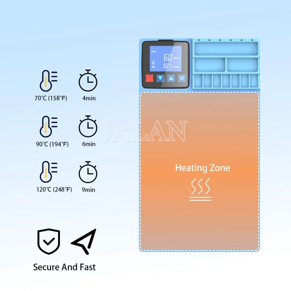 lcd screen heating separate pad cpb pro 320 rubber mat mobile phone disassemble repair tool kits free global shipping