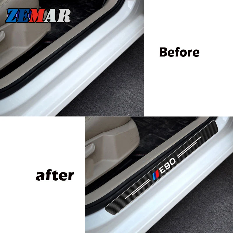4 шт. водонепроницаемые наклейки из углеродного волокна для BMW E36 E39 E46 E60 E90 F30 F10 G20 G30