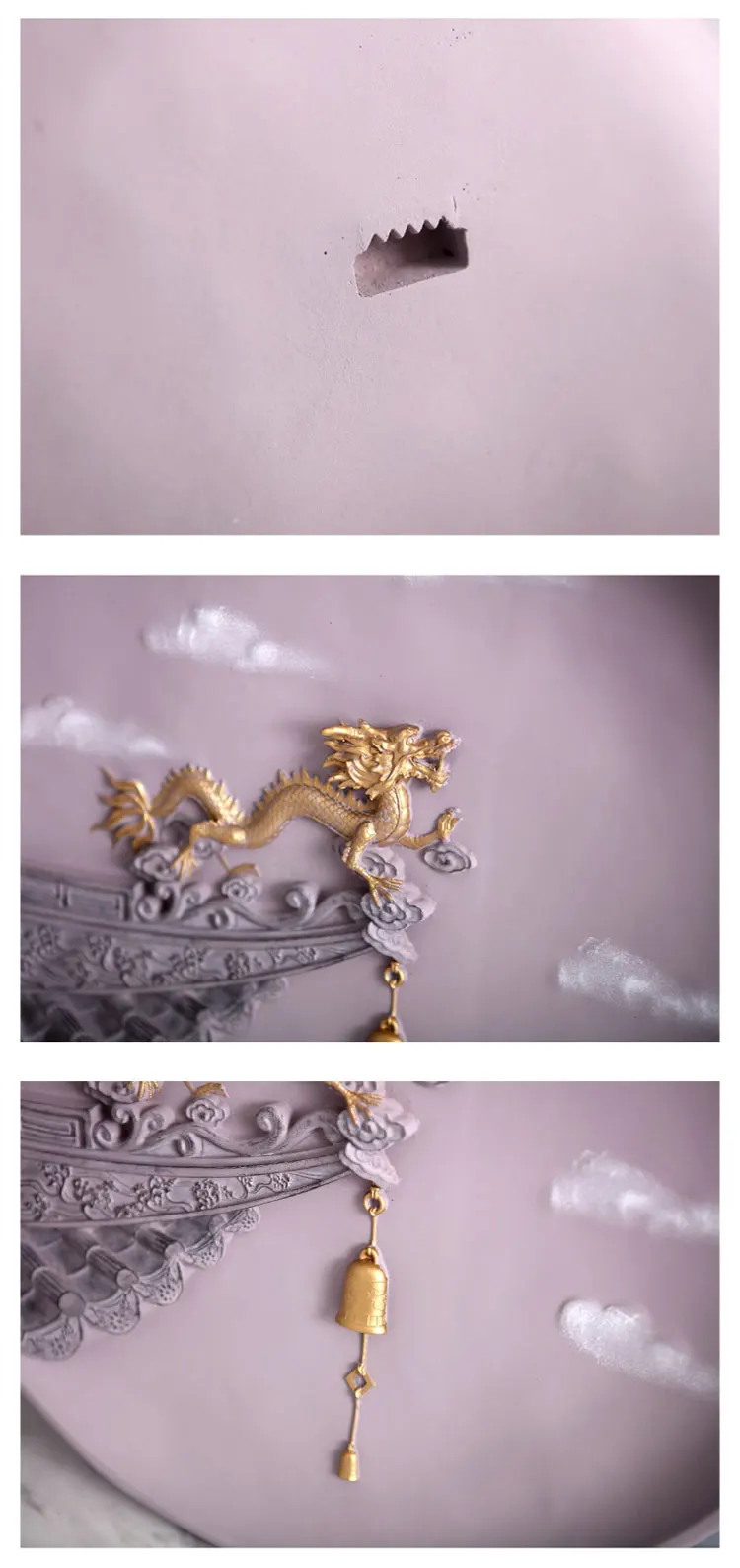 

Modern Zen Ornaments Dragon Phoenix Fairy Crane Dimensional Relief Wall Decor Living Room Porch Wall Hanging Home Soft Decor