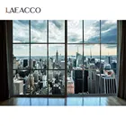 Laeacco городской гостиной, интерьер окна, облачный 3D узор, живописный фотографический телефон