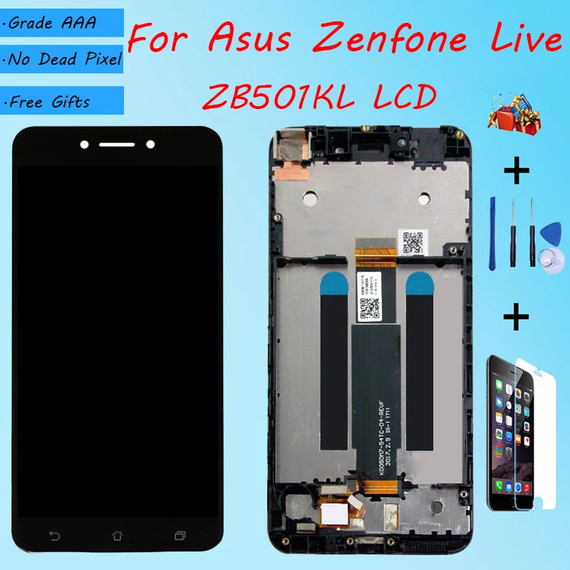 Для Asus Zenfone Live ZB501KL ЖК экран в сборе с передним сенсорным стеклом A007 X00FD дисплей