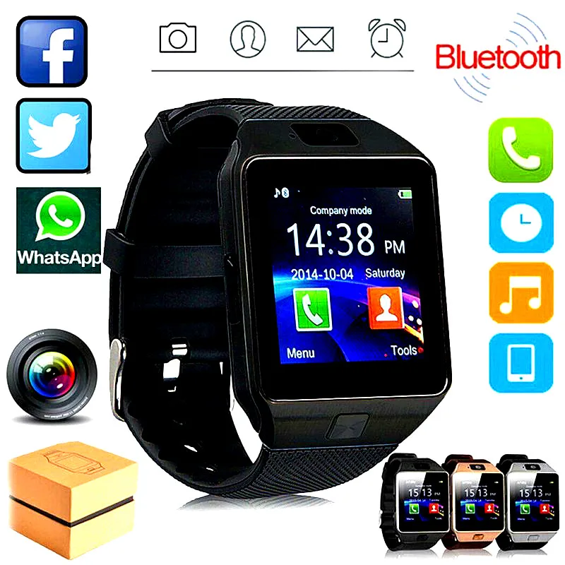 

Smart Watch With Camera DZ09 Bluetooth Smartwatch SIM TF Card Slot Fitness Activity Tracker Sport Watch Android PK Q18 Watches