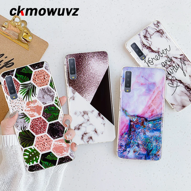 Мягкий силиконовый чехол из ТПУ для Samsung Galaxy A7 2018 A6 A8 Plus J4 + J6 J8 задняя крышка на
