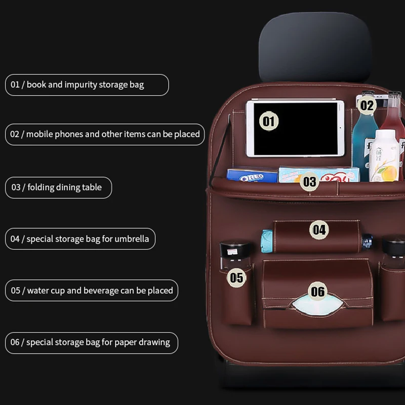 Органайзер для заднего сиденья автомобиля сумка хранения автомобильных